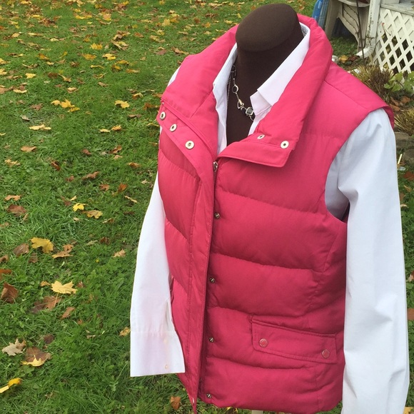Talbots 🌹puffer vest coat mauve pink zip/snap - Picture 3 of 8